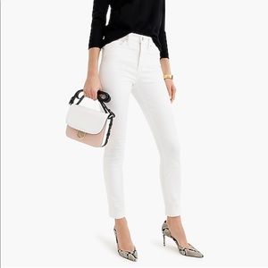 JCrew 9” high-rise Toothpick Jean in White
